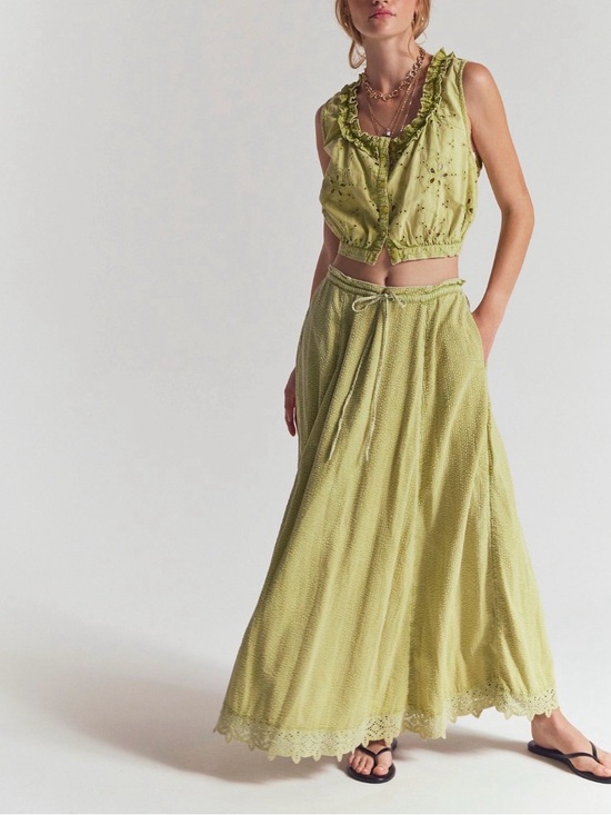 Free People Dresses & Skirts - Free people Madelyn cotton maxi skirt set